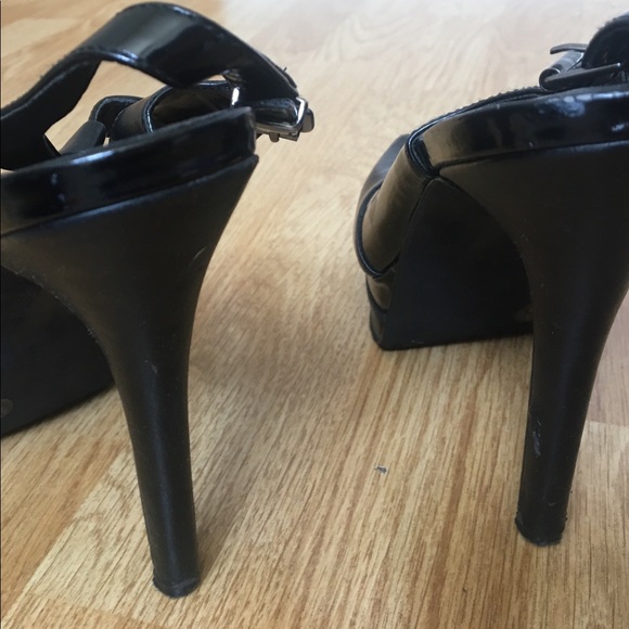 Jessica Simpson Bansi Black Platform Heels 6.5 - Picture 4 of 4